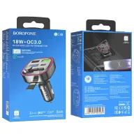BOROFONE BC48 Power FM մոդուլյատոր և մեքենայի հզոր լիցքավորիչ (QC3.0) – Սև