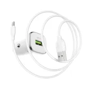 BOROFONE BZ12A Մեքենայի լիցքավորիչ + Micro-USB մալուխ (1 USB) – Սպիտակ