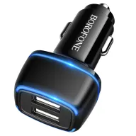 BOROFONE BZ14 Մեքենայի լիցքավորիչ (2 USB) – Սև