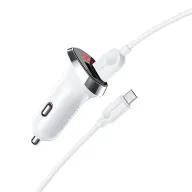 BOROFONE BZ15 Մեքենայի լիցքավորիչ + Micro-USB մալուխ (2 USB) – Սպիտակ