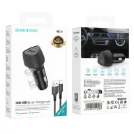 BOROFONE BZ31 Մեքենայի լիցքավորիչ + Type-C մալուխ – Սև