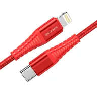Լիցքավորման Լար Type-C-ից Lightning| BOROFONE BU27-կարմիր