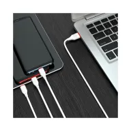 Լիցքավորման Լար 3-ը 1-ում| BOROFONE BX17|Lightning /Micro-USB/Type-C-սպիտակ