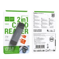 HOCO Ադապտեր HB45 2in1 USB/TYPE-C 2.0 ՄՈԽՐԱԳՈՒՅՆ