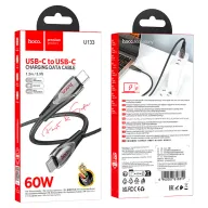 HOCO USB U133 TYPE-C TO TYPE-C Սև 60W