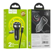 HOCO Z40 Մեքենայի լիցքավորիչ + Micro-USB մալուխ (Սև)