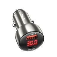 HOCO Z50 Մեքենայի լիցքավորիչ (USB և Type-C) – Մոխրագույն
