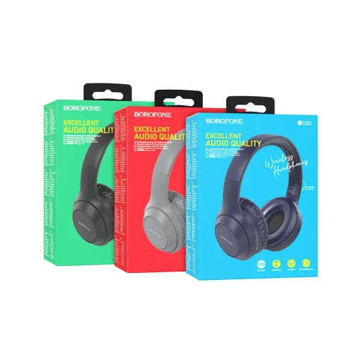 BOROFONE BO20 Ականջակալ ՄԵծ Անլար Սև