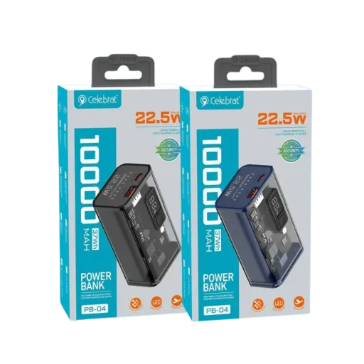CELEBRAT POWERBANK PB-04 10000mah Սև