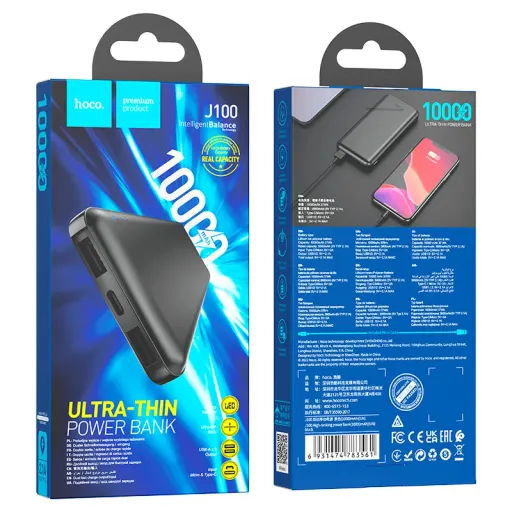 HOCO POWERBANK J100 10000 mAh Սև