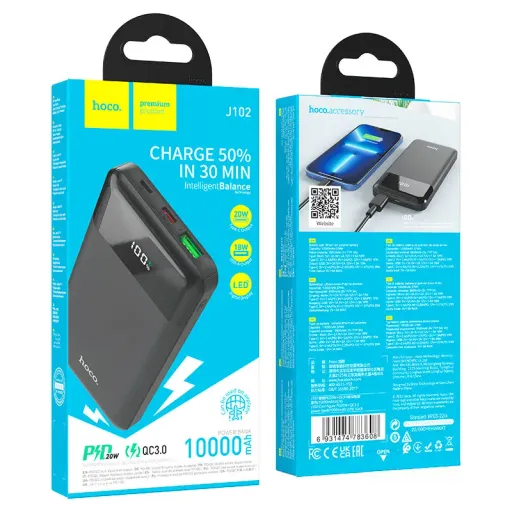 HOCO POWERBANK J102 10000 mAh Սև