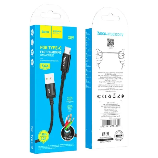 HOCO USB X89 TYPE-C Սև