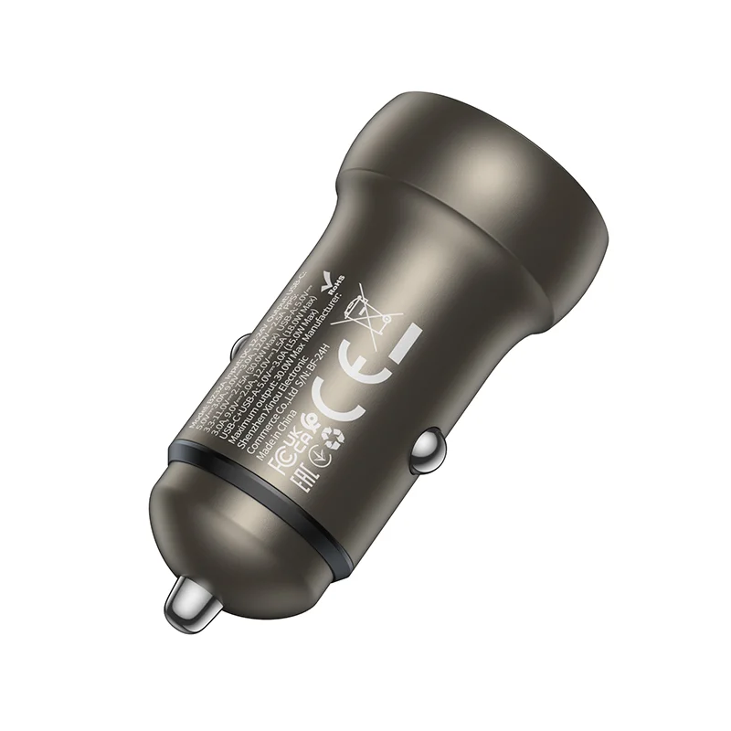 BOROFONE BZ32A Մեքենայի լիցքավորիչ (USB և Type-C) – Մոխրագույն 3