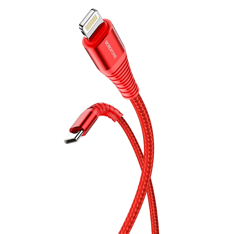 Լիցքավորման Լար Type-C-ից Lightning| BOROFONE BU27-կարմիր 2