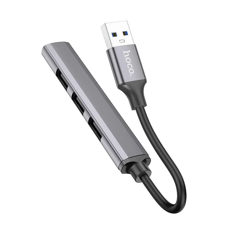 HOCO Ադապտեր HB26 Type-C to USB3.0+USB2.0*3 Մոխրագույն 3