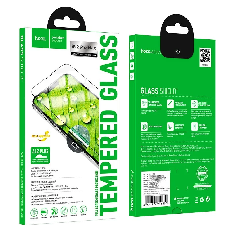 HOCO A12 Plus Tempered Glass for iPhone 12 Pro Max