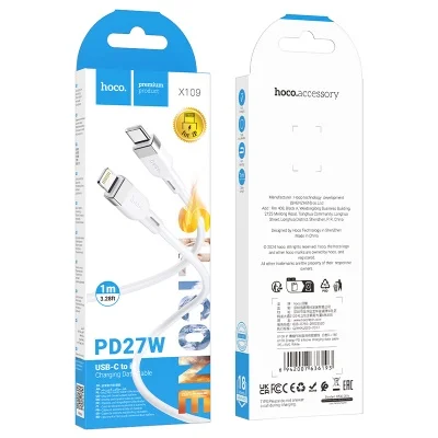 HOCO USB X109 TYPE-C TO IOS Սպիտակ