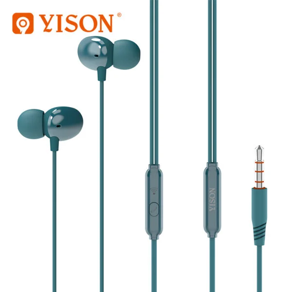 YISON X5 Ականջակալ Փոքր Լարով Փիրուզագույն 2